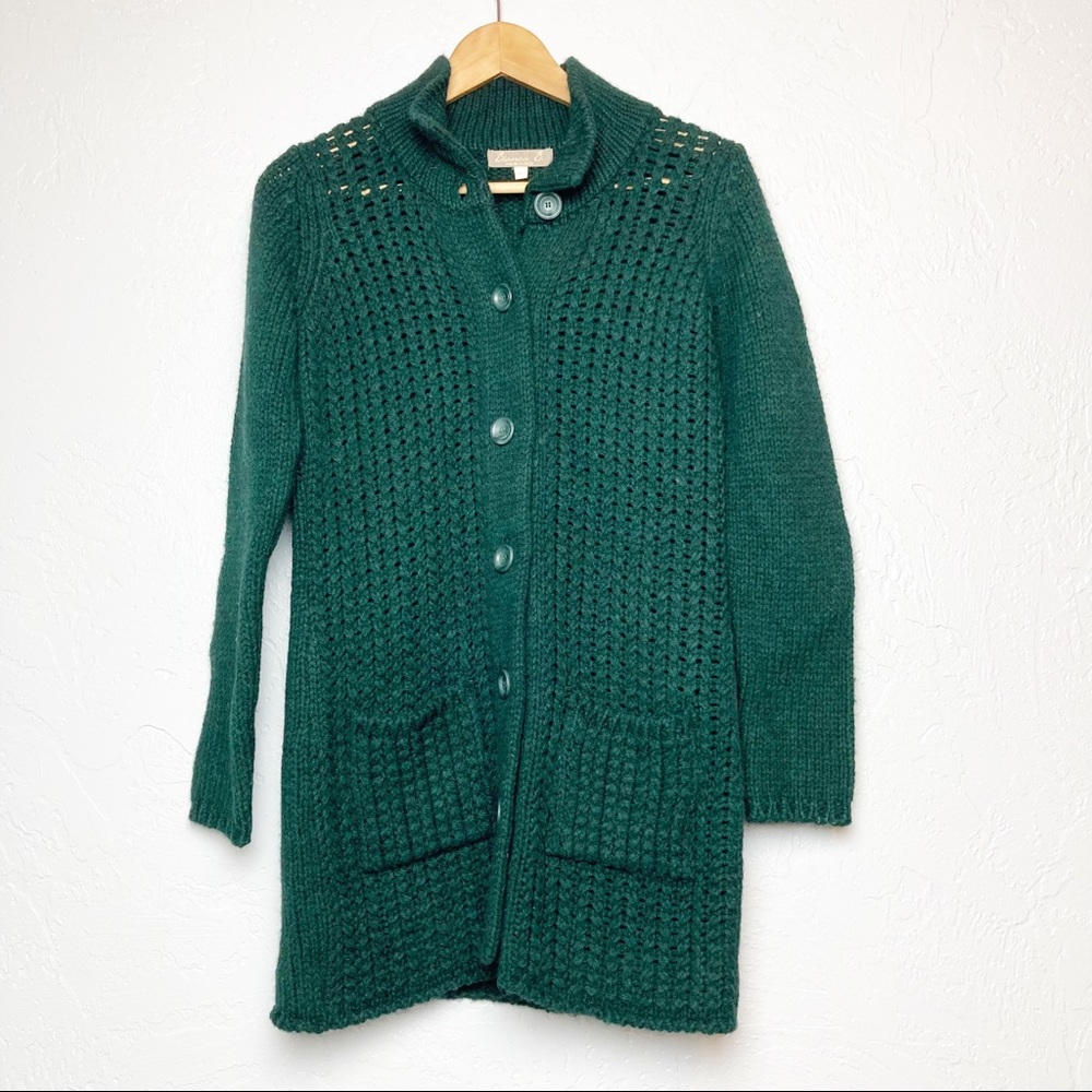 Bianca B Made in Italy Crochet Cardigan Sweater